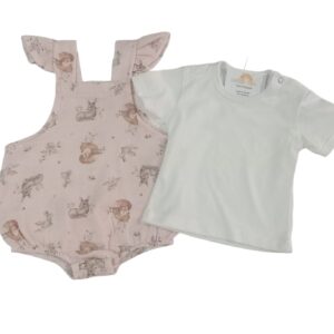 Jardinero lino + remera beba